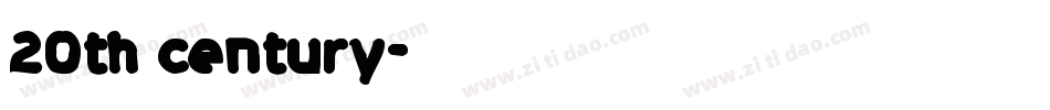 20th century字体转换